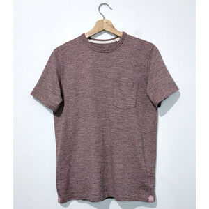 Rag & Bone Mens T Shirt S Heather Pink Short Sleeve Crew Neck Pocket Logo